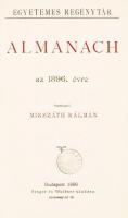 Almanach az 1896-os, Mikszáth Kálmán és Herczeg Ferenc szerkesztésével, Singer és Wolfner kiadás, ar...