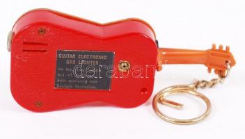 Gitár formájú gázgyújtó, Madonna képével, h:8 cm