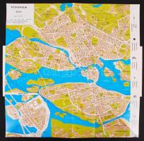 Stockholm kinyitható képeslap-térkép, 30x30cm