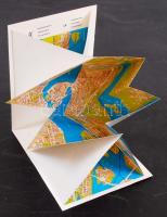 Stockholm kinyitható képeslap-térkép, 30x30cm