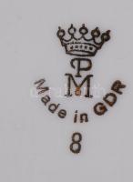 Porcelán tétel, hamuzó, bonbonier, jelzett, matricás, hibátlan, 6×7 cm, d:12 cm