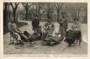 Német, orosz és magyar sebesültek, Az Érdekes Újság 3000 kor. pályázatának legszebb képei / German, Russian and Hungarian injured soldiers, Hungarian "Interesting Newspaper"