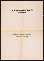 Cca 1960 Kerepesi temető, tájékoztató térkép, 42×29 cm