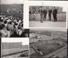 Cca 1950 Népstadion, 4 db fotó, 14×9 cm