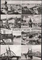 1970 Budapesti hidak 1945-ben és 1970-ben, képeslapfotó