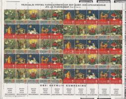 1976-1985 Svédország, karácsonyi segélybélyegek teljes ívekben, 850 db