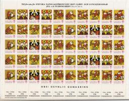 1977-1988 Svédország, karácsonyi segélybélyegek teljes ívekben, 550 db