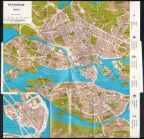 Stockholm map 30x30cm Stockholm kinyitható képeslap-térkép, 30x30cm