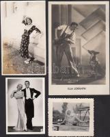 4 db Illa Loránth fotó, egyiken kézírásával, 4×6-9×12 cm