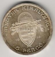 1938 5P Ag "Szt. István" T:1/2