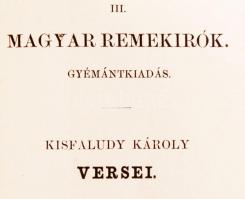 Ksifaludy Károly versei. Toldy Ferenc által a költő arcképével. Pest, 1858. Heckenast. Aranyozott eg...