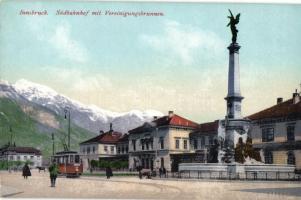 Innsbruck, Südbahnhof, Vereinigungsbrunnen / railway station, fountain