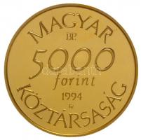 1992. 5000Ft Au "Túzok" (7.77g/0.584/25mm) + 200Ft Ag "Fehér gólya" (10g/0.500/3...