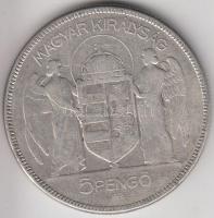 1930. 5P Ag "Horthy-jobbra" T:3 Adamo P8