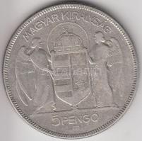 1930. 5P Ag "Horthy-jobbra" T:3 Adamo P8