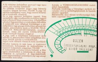 1986 Belépő a Queen zenekar budapesti, a Vasfüggöny mögötti első koncertjére / 1986 Ticket for Queen...