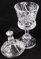 Ólomkristály fedeles kehely, csiszolt, hibátlan m: 40cm