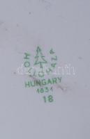 Hollóházi füles padlóváza, matricás, jelzett, hajszálrepedéssel a tetején m: 41 cm