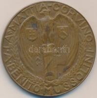 Olaszország 1928. "La Mattia - Corvino, Benito Mussolini" Br emlékérem (50mm) szign: De Ku...