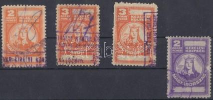 1931 4 db kezelési költség bélyeg