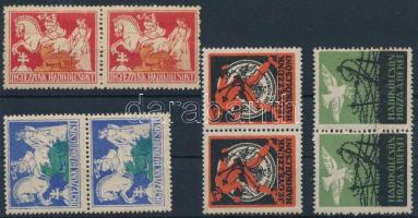 4 db I. Világháborús segélybélyeg pár