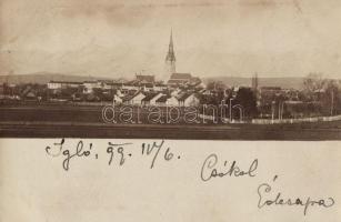 1899 Igló, Látkép templommal / church, photo (fl)