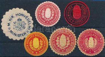 Miniszterek 6 db klf pecsétbélyeg