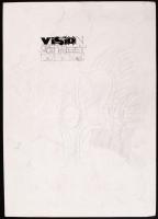 Kormos Balázs (1976-): Deszkások. Ceruza, papír, jelzett, 27×19 cm