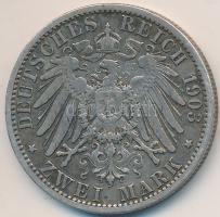 Német Államok / Poroszország 1903A 2M Ag "II. Vilmos" T:2-,3
German States / Preussen 1903...