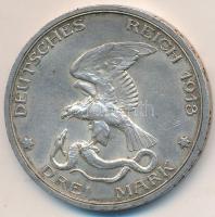 Német Államok / Poroszország 1913. 3M Ag "100 éves évforduló..." T:2- German States / Prussia 1913. 3 Mark Ag "100 Years - Defeat of Napoleon" C:VF