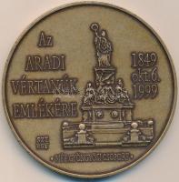 Bognár György (1944-) / Szepessy Tamás 1999. "MÉE Gyöngyösi Csoport - Az aradi vértanúk emlékére" Br emlékérem (42,5mm) T:1- Csak 430 db! Adamo GS18