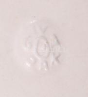 Gorka Iparművészeti Vállalatos füles tál, kézzel festett, mázas kerámia, jelzett, hibátlan, 22×26 cm