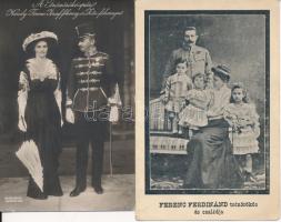 cca 1913-1916 Trónörökösök: Ferenc Ferdinánd és családja (nyomdai képeslap), IV. Károly és Zita főhe...