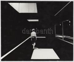 cca 1970 Herbert Boswank (Dresden): Mensch und Umwelt, vintage fotóművészeti alkotás, feliratozott, pecséttel jelzett, 16x19 cm