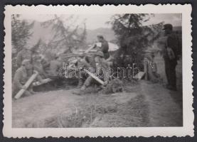 cca 1941-1944 Katonai fotók a II. vh-ból, tankkal, aknavetővel, ágyúval, lánctalpas szállító járműve...