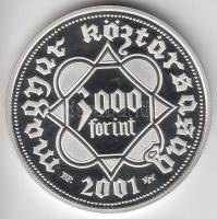 2001. 3000Ft Ag "Ezeréves a magyar pénzverés" T:PP Adamo EM170