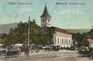 Marosújvár, Görög katolikus templom, piac / Greek Catholic Church, market (fa)