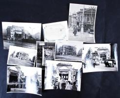 cca 1960-1965 A Blaha Lujza téri Nemzeti Színház bontás előtt és közben, 5 db 9x12 cm, 3 db 6x9 cm-e...
