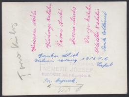 1956 Német József fotóművész (1911-2006) vintage felvétele a budapesti Gomb utcai általános iskola t...