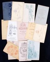 cca 1870-1920 Fotótörténeti leletek bécsi műtermekből 13 db keményhátú fotó, 10x6 cm