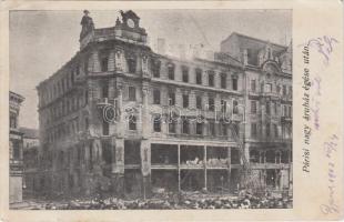 Budapest VI. a Párizsi Nagy Áruház égése (kis szakadás / small tear)