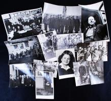 cca 1945-1955 Tiszavölgyi József: Élet a Beszkárdnál; csoportképek, életképek, portrék, egyenruhák, kalauzok, járművezetők, a fele jelzett, 13 db fotó, 11x6 cm és 13x18 cm közötti méretekben