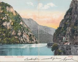 Kazán-szoros, Orsova, panoramacard (Rb)