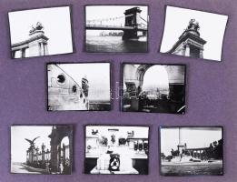 1930-1935 Thöresz Dezső békéscsabai gyógyszerész fotóalbuma 136 beragasztott, ebből 40 kép Bp-en kés...