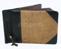 1930-1935 Thöresz Dezső békéscsabai gyógyszerész fotóalbuma 136 beragasztott, ebből 40 kép Bp-en kés...