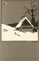 Tájképes művészlap a Magyar Iskola Egyesület kiadásában; Magyar Földrajzi Intézet Rt. / Countryside landscape