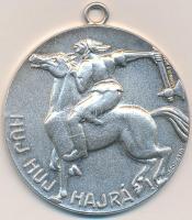 1937. "Huj huj hajrá / Zrínyi kupa Cs.II." ezüstözött Br díjérem (40mm) szign. Szigethy - Arkanzas Bp T:2 apró ph. HPII. 2702.