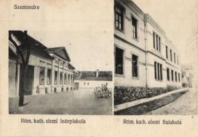 Szentendre, Katolikus leány- és fiúiskola; Özv. Goldstein Mórné papírkereskedés kiadása