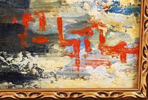 Vályi Nagy Dezső (1906-1981): Téli erdő, olaj, fa, jelzett, díszes keretben, 29×37 cm