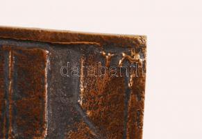 TM jelzéssel:Ipoly B.Gyarmat. A jó munkáért. Bronz plakett, 7×11,5 cm